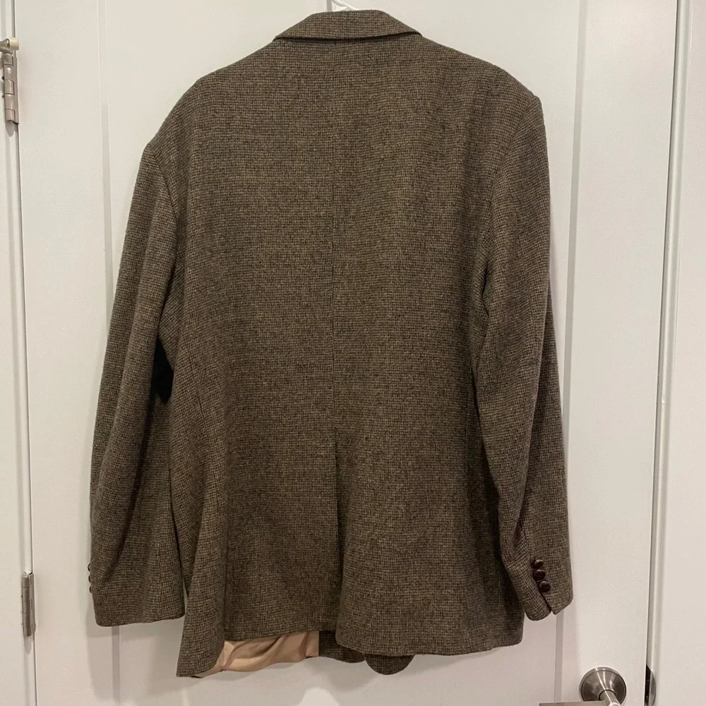 Amherst and Brock Today's Man Brown Tweed Sport Coat Blazer 46L Tailored in USA